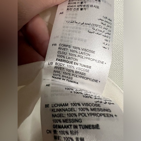 Sandro Paris White Courbe Studded Blouse Medium - Picture 12 of 13